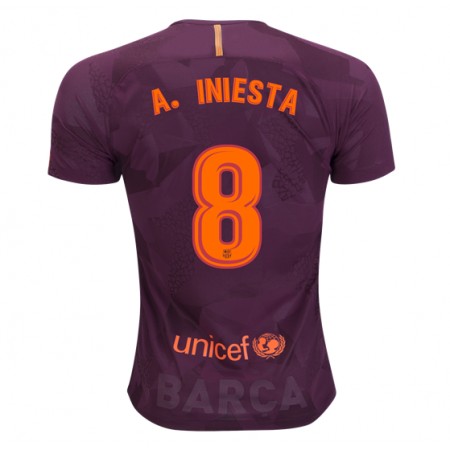 Billige Fotballdrakter FC Barcelona Andres Iniesta 8 Tredjedraktsett 2017/18 Kortermet