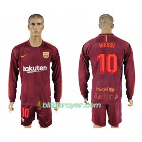 Billige Fotballdrakter FC Barcelona Lionel Messi 10 Tredjedraktsett 2017/18 Langermet