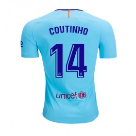 Billige Fotballdrakter FC Barcelona Philippe Coutinho 14 Bortedraktsett 2017/18 Kortermet