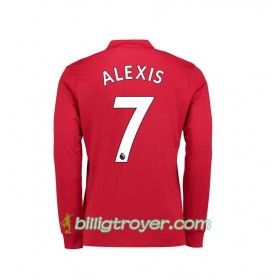 Billige Fotballdrakter Manchester United Alexis Sanchez 7 Hjemmedraktsett 2017/18 Langermet