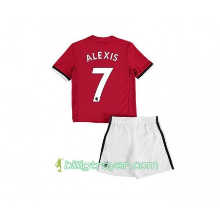 Billige Fotballdrakter Manchester United Alexis Sanchez 7 Barn Hjemmedraktsett 2017/18 Kortermet