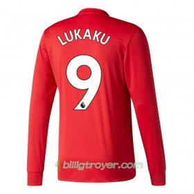 Billige Fotballdrakter Manchester United Lukaku 9 Hjemmedraktsett 2017/18 Langermet