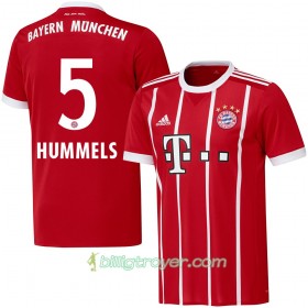 Billige Fotballdrakter FC Bayern München Hummels 5 Hjemmedraktsett 2017/18 Kortermet