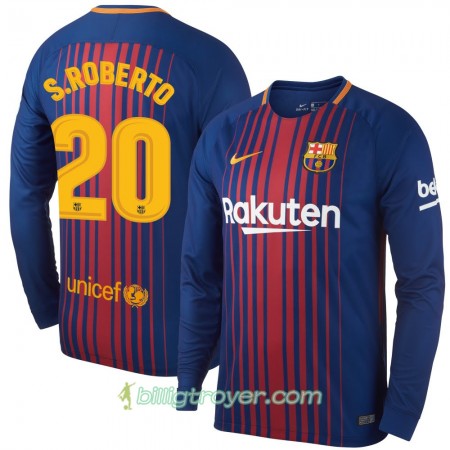 Billige Fotballdrakter FC Barcelona S. Roberto Hjemmedraktsett 2017/18 Langermet