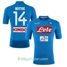 Billige Fotballdrakter SSC Napoli Mertens 14 Hjemmedraktsett 2017/18 Kortermet