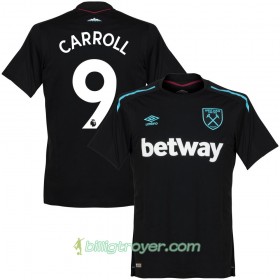Billige Fotballdrakter West Ham United Carroll 9 Bortedraktsett 2017/18 Kortermet