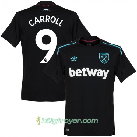 Billige Fotballdrakter West Ham United Carroll 9 Bortedraktsett 2017/18 Kortermet