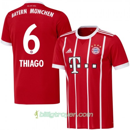 Billige Fotballdrakter FC Bayern München Thiago 6 Hjemmedraktsett 2017/18 Kortermet