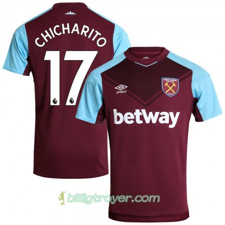 Billige Fotballdrakter West Ham United Chicharito 17 Hjemmedraktsett 2017/18 Kortermet