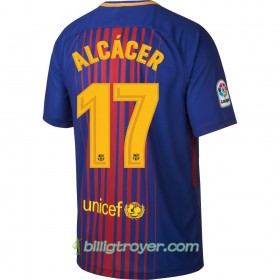 Billige Fotballdrakter FC Barcelona Alcácer 17 Hjemmedraktsett 2017/18 Kortermet