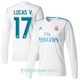 Billige Fotballdrakter Real Madrid Lucas V. Hjemmedraktsett 2017/18 Langermet