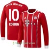 Billige Fotballdrakter FC Bayern München Robben 10 Hjemmedraktsett 2017/18 Langermet