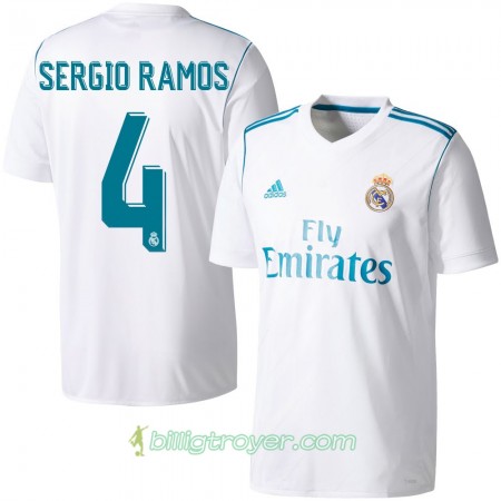 Billige Fotballdrakter Real Madrid Sergio Ramos Hjemmedraktsett 2017/18 Kortermet