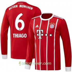 Billige Fotballdrakter FC Bayern München Thiago 6 Hjemmedraktsett 2017/18 Langermet