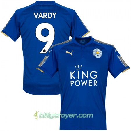 Billige Fotballdrakter Leicester City Vardy Hjemmedraktsett 2017/18 Kortermet