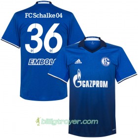 Billige Fotballdrakter FC Schalke 04 Embolo 36 Hjemmedraktsett 2017/18 Kortermet