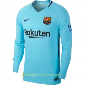 Billige Fotballdrakter FC Barcelona Bortedraktsett 2017/18 Langermet 