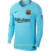 Billige Fotballdrakter FC Barcelona Bortedraktsett 2017/18 Langermet 