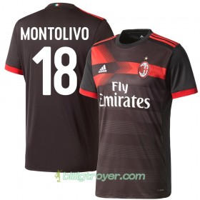 Billige Fotballdrakter AC Milan Montolivo 18 Tredjedraktsett 2017/18 Kortermet