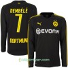 Billige Fotballdrakter Borussia Dortmund Dembélé 7 Bortedraktsett 2017/18 Langermet