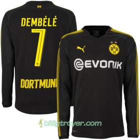 Billige Fotballdrakter Borussia Dortmund Dembélé 7 Bortedraktsett 2017/18 Langermet