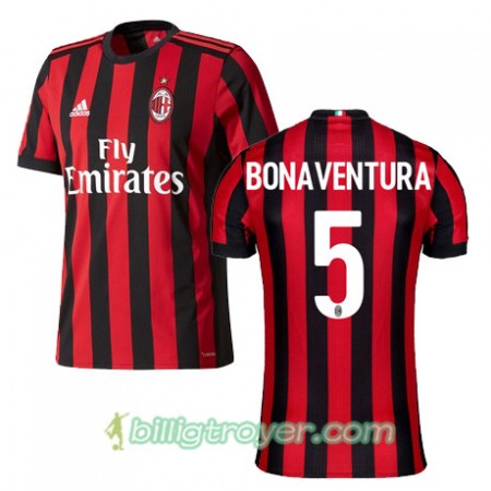 Billige Fotballdrakter AC Milan BONAVENTURA 5 Hjemmedraktsett 2017/18 Kortermet