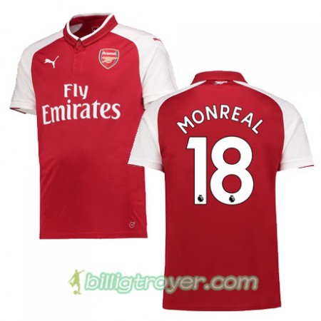 Billige Fotballdrakter Arsenal MONREAL 18 Hjemmedraktsett 2017/18 Kortermet
