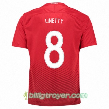 Billige Fotballdrakter Polen KAROL LINETTY Bortedraktsett Euro 2016