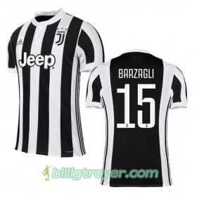 Billige Fotballdrakter Juventus BARZAGLI 15 Hjemmedraktsett 2017/18 Kortermet