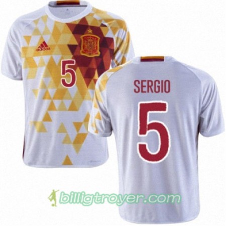 Billige Fotballdrakter Spania SERGIO BUSQUETS Bortedraktsett Euro 2016