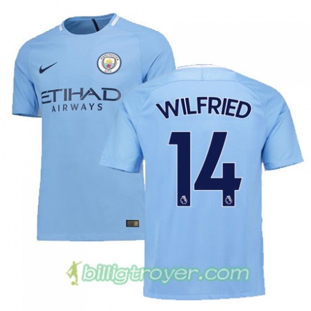 Billige Fotballdrakter Manchester City WILFRIED 14 Hjemmedraktsett 2017/18 Kortermet