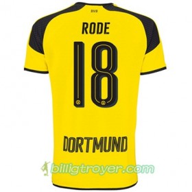 Billige Fotballdrakter Borussia Dortmund RODE 18 Tredjedraktsett 2017/18 Kortermet