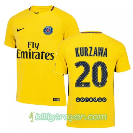 Billige Fotballdrakter Paris SG LAYVIN KURZAWA 20 Bortedraktsett 2017/18 Kortermet