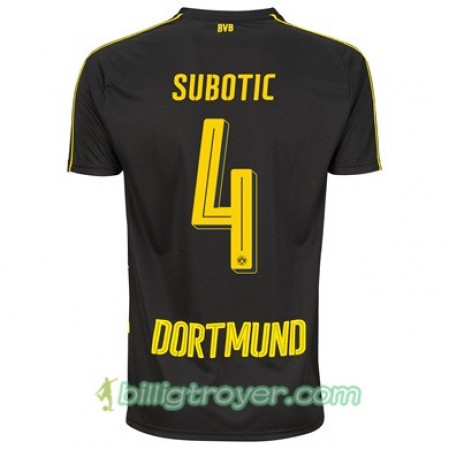 Billige Fotballdrakter Borussia Dortmund SUBOTIC 4 Bortedraktsett 2017/18 Kortermet