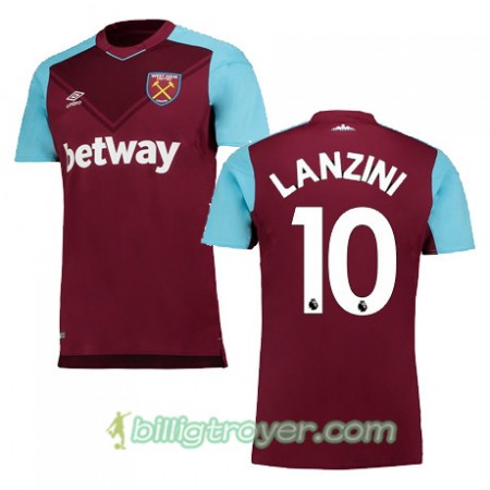 Billige Fotballdrakter West Ham United LANZINI Hjemmedraktsett 2017/18 Kortermet