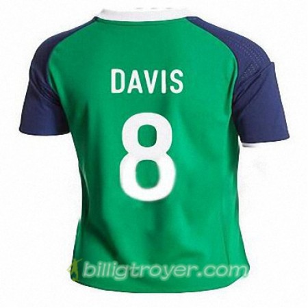 Billige Fotballdrakter Nord-Irland STEVEN DAVIS Hjemmedraktsett 2016/17 Kortermet