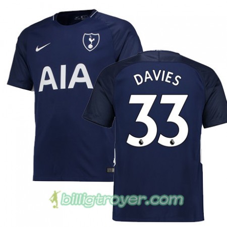 Billige Fotballdrakter Tottenham Hotspur DAVIES 33 Bortedraktsett 2017/18 Kortermet