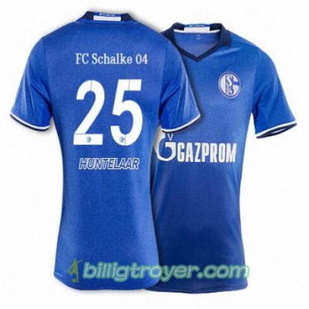 Billige Fotballdrakter FC Schalke 04 HUNTELAAR 25 Hjemmedraktsett 2017/18 Kortermet