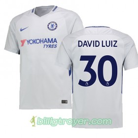 Billige Fotballdrakter Chelsea DAVID LUIZ 30 Bortedraktsett 2017/18 Kortermet