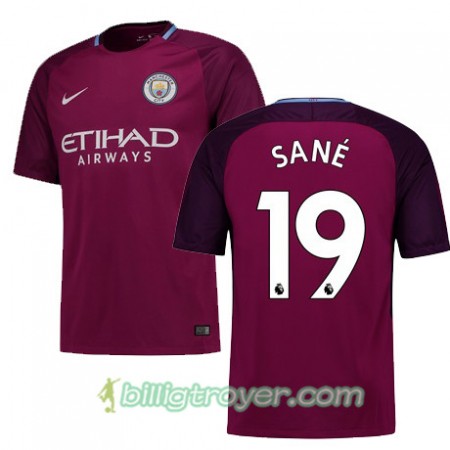 Billige Fotballdrakter Manchester City SANE 19 Bortedraktsett 2017/18 Kortermet