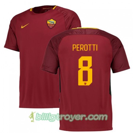 Billige Fotballdrakter AS Roma PEROTTI 8 Hjemmedraktsett 2017/18 Kortermet