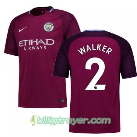 Billige Fotballdrakter Manchester City KYLE WALKER 2 Bortedraktsett 2017/18 Kortermet
