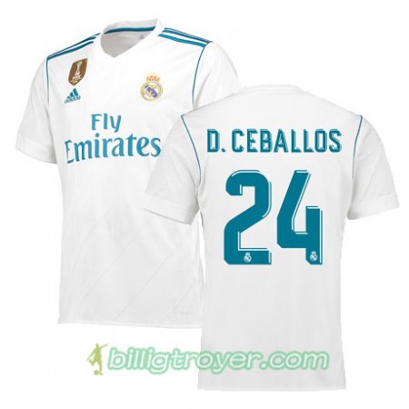 Billige Fotballdrakter Real Madrid DANI CEBALLOS 24 Hjemmedraktsett 2017/18 Kortermet