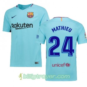 Billige Fotballdrakter FC Barcelona MATHIEU 24 Bortedraktsett 2017/18 Kortermet