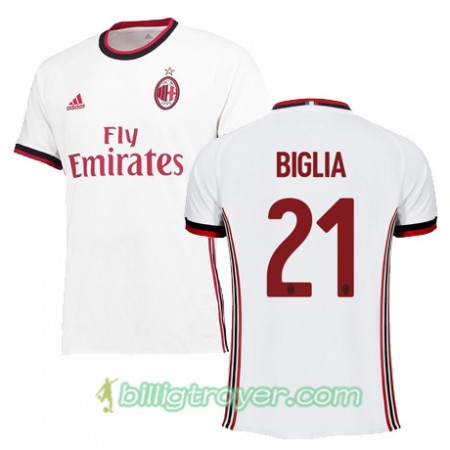 Billige Fotballdrakter AC Milan BIGLIA 21 Bortedraktsett 2017/18 Kortermet