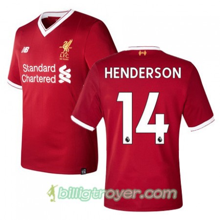 Billige Fotballdrakter Liverpool HENDERSON 14 Hjemmedraktsett 2017/18 Kortermet