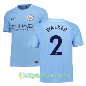 Billige Fotballdrakter Manchester City KYLE WALKER 2 Hjemmedraktsett 2017/18 Kortermet