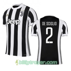 Billige Fotballdrakter Juventus DE SCIGLIO 2 Hjemmedraktsett 2017/18 Kortermet