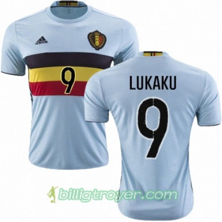 Billige Fotballdrakter Belgia ROMELU LUKAKU Bortedraktsett Euro 2016
