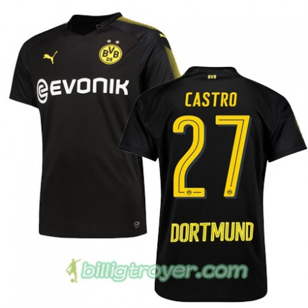 Billige Fotballdrakter Borussia Dortmund CASTRO 27 Bortedraktsett 2017/18 Kortermet